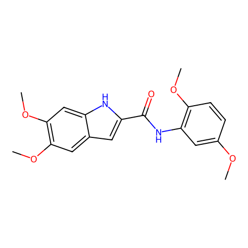 N-(2,5-dimethoxyphenyl)-5,6-dimethoxy-1H-indole-2-carboxamide structure