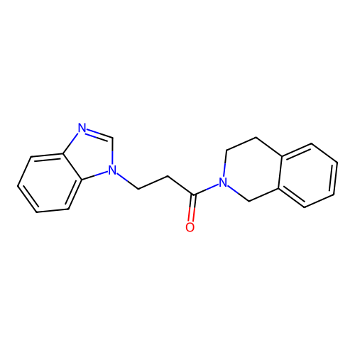 3-(1H-benzimidazol-1-yl)-1-(3,4-dihydroisoquinolin-2(1H)-yl)propan-1-one structure