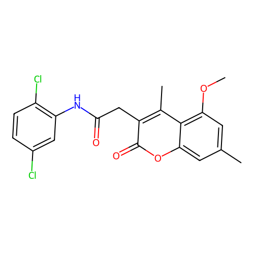 N-(2,5-dichlorophenyl)-2-(5-methoxy-4,7-dimethyl-2-oxo-2H-chromen-3-yl)acetamide structure