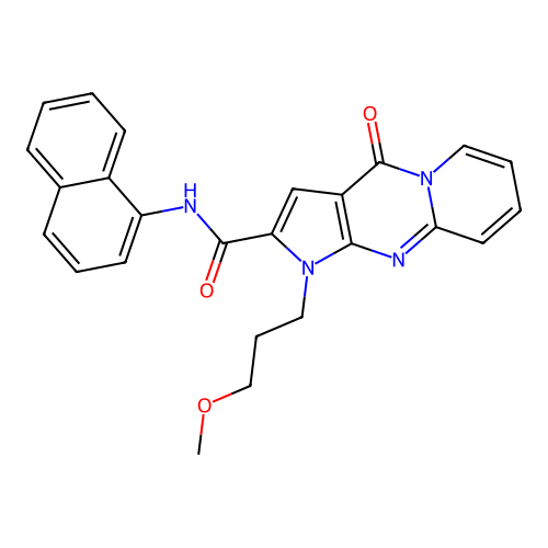 1-(3-methoxypropyl)-N-(naphthalen-1-yl)-4-oxo-1,4-dihydropyrido[1,2-a]pyrrolo[2,3-d]pyrimidine-2-carboxamide structure