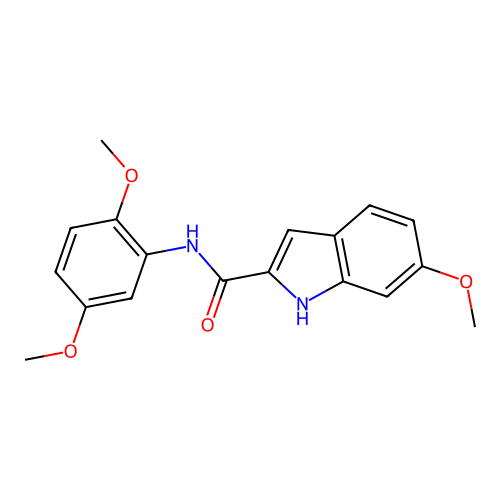 N-(2,5-dimethoxyphenyl)-6-methoxy-1H-indole-2-carboxamide structure