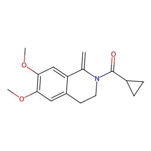 cyclopropyl(6,7-dimethoxy-1-methylene-3,4-dihydroisoquinolin-2(1H)-yl)methanone structure