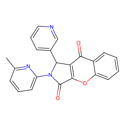 2-(6-methylpyridin-2-yl)-1-(pyridin-3-yl)-1,2-dihydrochromeno[2,3-c]pyrrole-3,9-dione structure