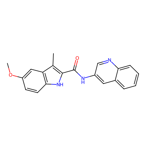 5-methoxy-3-methyl-N-(quinolin-3-yl)-1H-indole-2-carboxamide structure