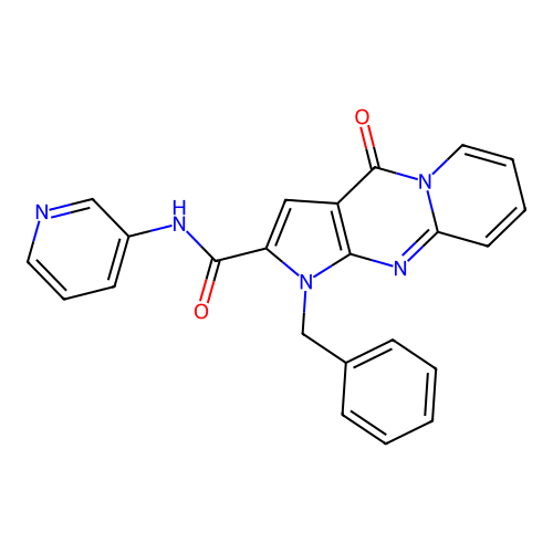1-benzyl-4-oxo-N-(pyridin-3-yl)-1,4-dihydropyrido[1,2-a]pyrrolo[2,3-d]pyrimidine-2-carboxamide structure