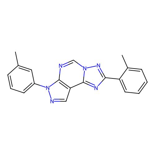 7-(m-tolyl)-2-(o-tolyl)-7H-pyrazolo[4,3-e][1,2,4]triazolo[1,5-c]pyrimidine structure