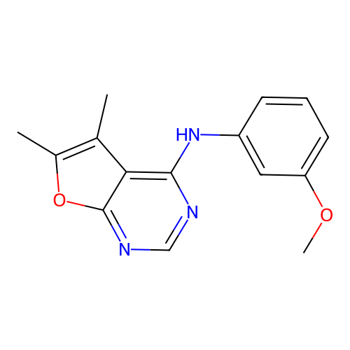 N-(3-methoxyphenyl)-5,6-dimethylfuro[2,3-d]pyrimidin-4-amine structure