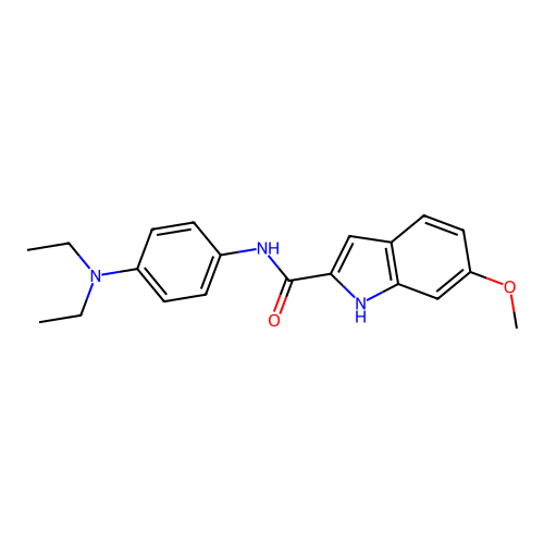 N-[4-(diethylamino)phenyl]-6-methoxy-1H-indole-2-carboxamide structure