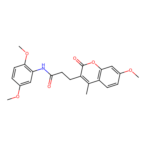 N-(2,5-dimethoxyphenyl)-3-(7-methoxy-4-methyl-2-oxo-2H-chromen-3-yl)propanamide structure