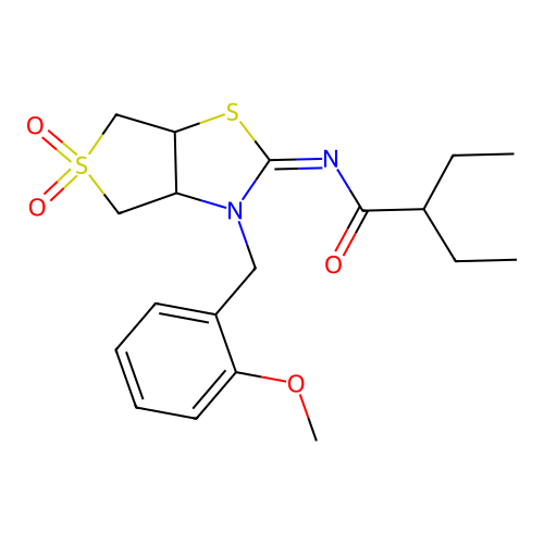 (Z)-2-ethyl-N-(3-(2-methoxybenzyl)-5,5-dioxidotetrahydrothieno[3,4-d]thiazol-2(3H)-ylidene)butanamide structure