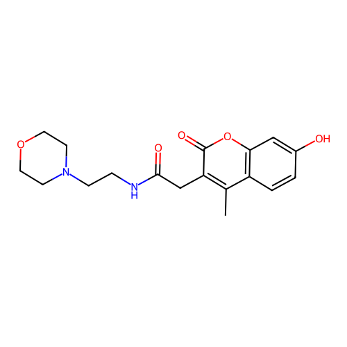 2-(7-hydroxy-4-methyl-2-oxo-2H-chromen-3-yl)-N-(2-morpholinoethyl)acetamide structure