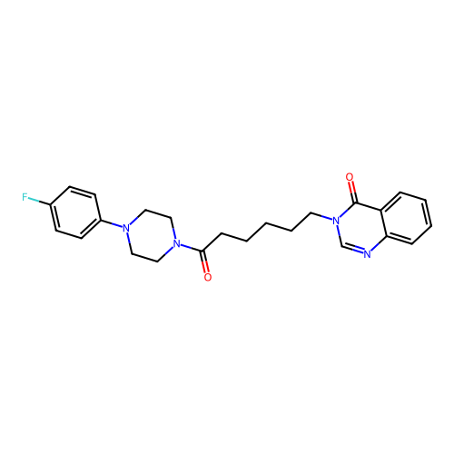 3-{6-[4-(4-fluorophenyl)piperazino]-6-oxohexyl}-4(3H)-quinazolinone structure
