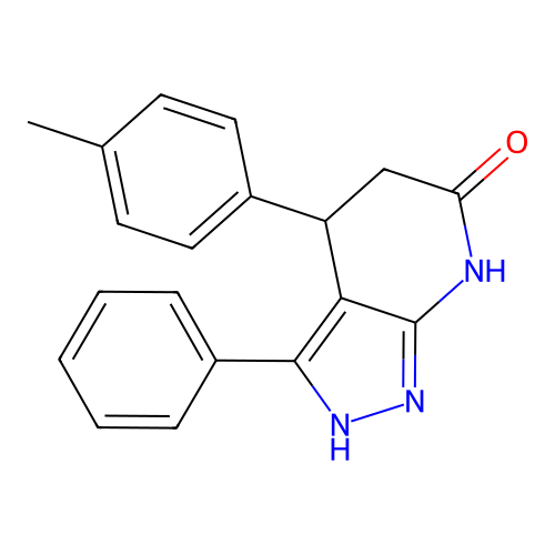 4-(4-methylphenyl)-3-phenyl-2,4,5,7-tetrahydro-6H-pyrazolo[3,4-b]pyridin-6-one structure