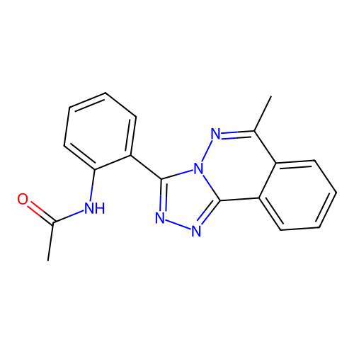 N-[2-(6-methyl-[1,2,4]triazolo[3,4-a]phthalazin-3-yl)phenyl]acetamide structure