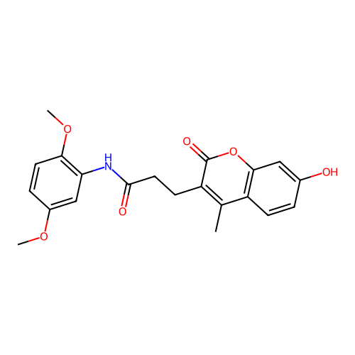 N-(2,5-dimethoxyphenyl)-3-(7-hydroxy-4-methyl-2-oxo-2H-chromen-3-yl)propanamide structure