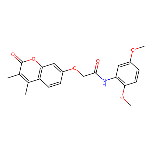N-(2,5-dimethoxyphenyl)-2-((3,4-dimethyl-2-oxo-2H-chromen-7-yl)oxy)acetamide structure