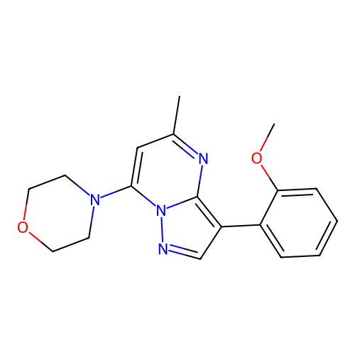 3-(2-Methoxyphenyl)-5-methyl-7-(morpholin-4-yl)pyrazolo[1,5-a]pyrimidine structure