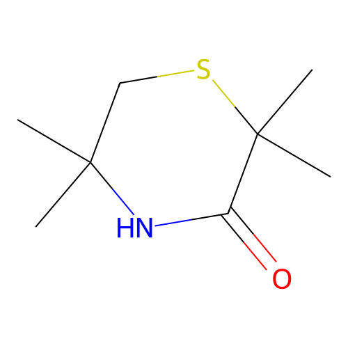 2,2,5,5-Tetramethylthiomorpholin-3-one structure