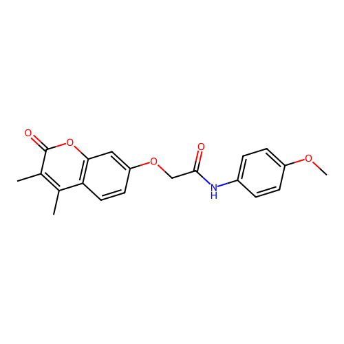 2-(3,4-dimethyl-2-oxochromen-7-yl)oxy-N-(4-methoxyphenyl)acetamide structure