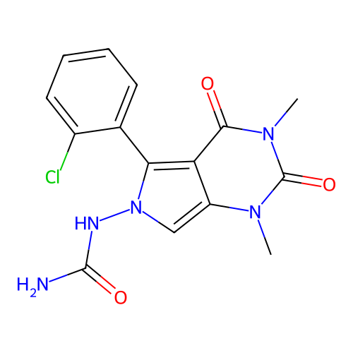 1-(5-(2-chlorophenyl)-1,3-dimethyl-2,4-dioxo-3,4-dihydro-1H-pyrrolo[3,4-d]pyrimidin-6(2H)-yl)urea structure