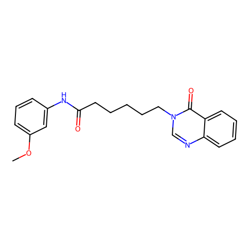 N-(3-methoxyphenyl)-6-(4-oxoquinazolin-3(4H)-yl)hexanamide structure