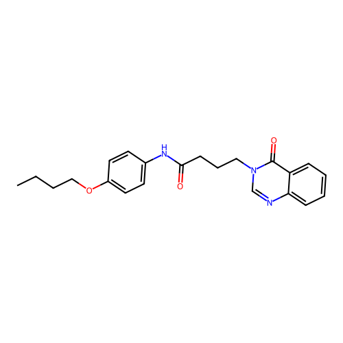 N-(4-butoxyphenyl)-4-(4-oxoquinazolin-3(4H)-yl)butanamide structure