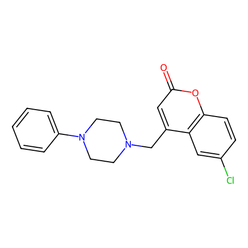 6-Chloro-4-[(4-phenylpiperazin-1-yl)methyl]chromen-2-one structure