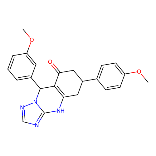 9-(3-METHOXYPHENYL)-6-(4-METHOXYPHENYL)-4H,5H,6H,7H,8H,9H-[1,2,4]TRIAZOLO[3,2-B]QUINAZOLIN-8-ONE structure