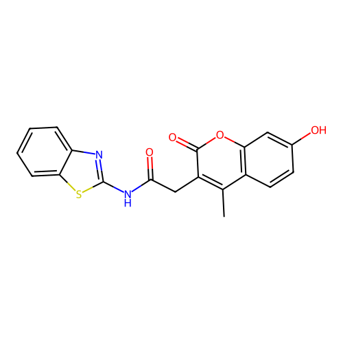 N-(benzo[d]thiazol-2-yl)-2-(7-hydroxy-4-methyl-2-oxo-2H-chromen-3-yl)acetamide structure