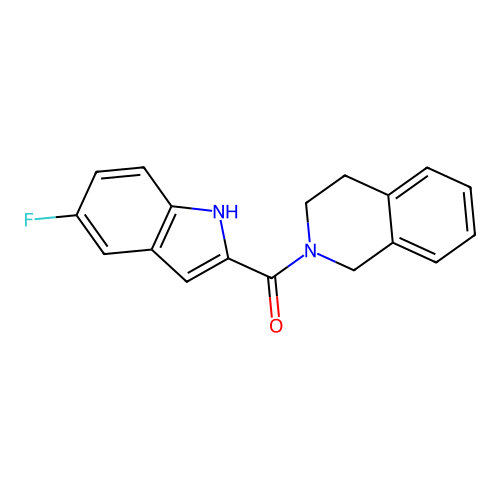 3,4-dihydroisoquinolin-2(1H)-yl(5-fluoro-1H-indol-2-yl)methanone structure
