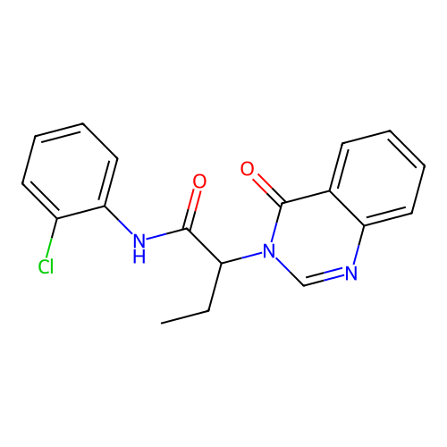 N-(2-chlorophenyl)-2-(4-oxoquinazolin-3(4H)-yl)butanamide structure