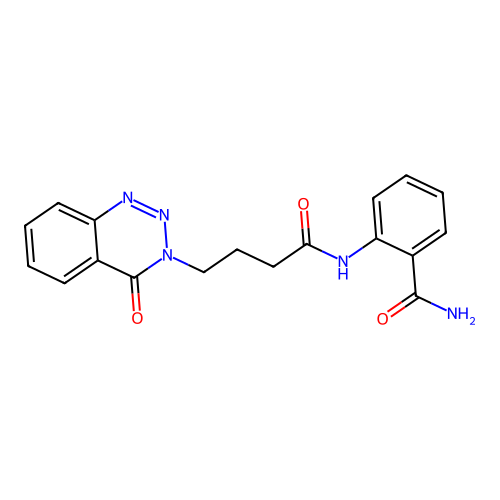 2-{[4-(4-oxo-1,2,3-benzotriazin-3(4H)-yl)butanoyl]amino}benzamide structure
