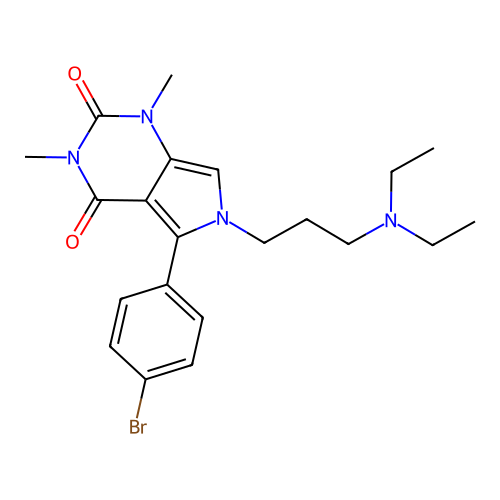 5-(4-bromophenyl)-6-(3-(diethylamino)propyl)-1,3-dimethyl-1H-pyrrolo[3,4-d]pyrimidine-2,4(3H,6H)-dione structure