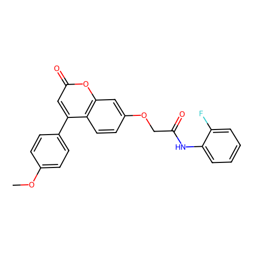 N-(2-fluorophenyl)-2-((4-(4-methoxyphenyl)-2-oxo-2H-chromen-7-yl)oxy)acetamide structure