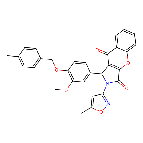 1-(3-methoxy-4-((4-methylbenzyl)oxy)phenyl)-2-(5-methylisoxazol-3-yl)-1,2-dihydrochromeno[2,3-c]pyrrole-3,9-dione structure