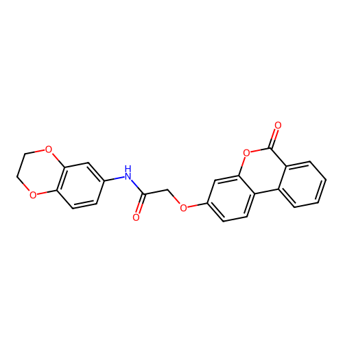 N-(2,3-dihydro-1,4-benzodioxin-6-yl)-2-(6-oxobenzo[c]chromen-3-yl)oxyacetamide structure