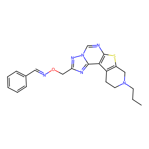 C21H22N6OS structure