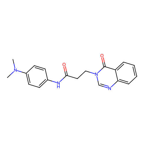 N-(4-(dimethylamino)phenyl)-3-(4-oxoquinazolin-3(4H)-yl)propanamide structure