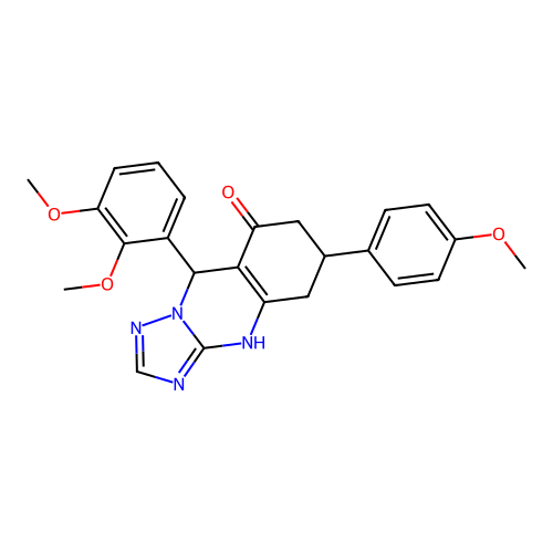 9-(2,3-DIMETHOXYPHENYL)-6-(4-METHOXYPHENYL)-4H,5H,6H,7H,8H,9H-[1,2,4]TRIAZOLO[3,2-B]QUINAZOLIN-8-ONE structure