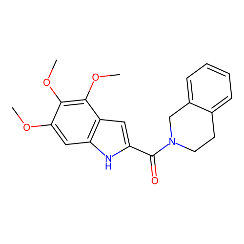 3,4-dihydroisoquinolin-2(1H)-yl(4,5,6-trimethoxy-1H-indol-2-yl)methanone structure