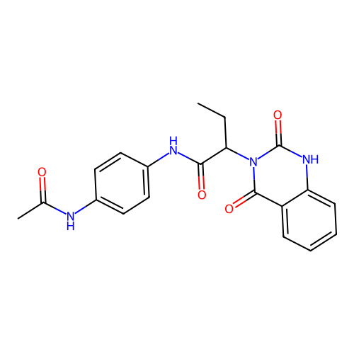 N-[4-(acetylamino)phenyl]-2-(2-hydroxy-4-oxoquinazolin-3(4H)-yl)butanamide structure