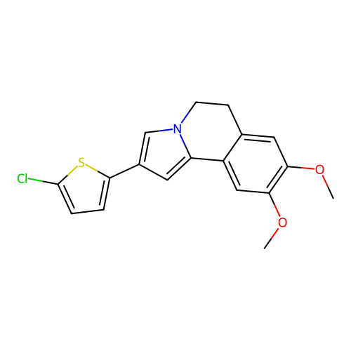 2-(5-Chlorothiophen-2-yl)-8,9-dimethoxy-5,6-dihydropyrrolo[2,1-a]isoquinoline structure