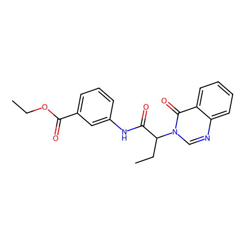 ethyl 3-{[2-(4-oxoquinazolin-3(4H)-yl)butanoyl]amino}benzoate structure
