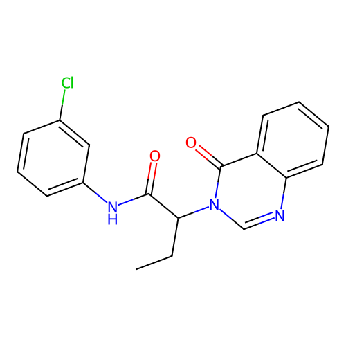 N-(3-chlorophenyl)-2-(4-oxoquinazolin-3(4H)-yl)butanamide structure