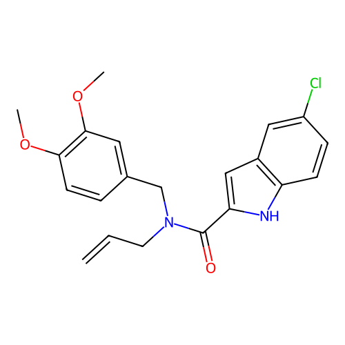 5-chloro-N-(3,4-dimethoxybenzyl)-N-(prop-2-en-1-yl)-1H-indole-2-carboxamide structure