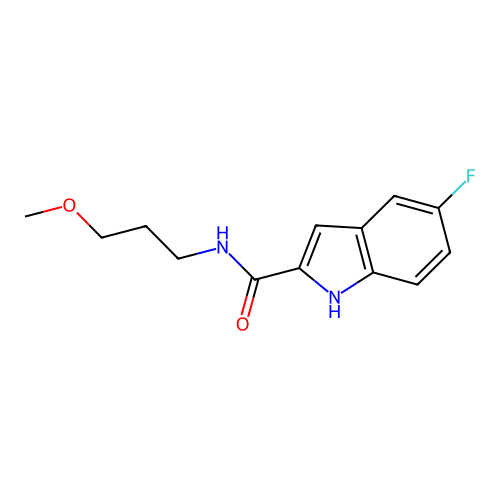5-fluoro-N-(3-methoxypropyl)-1H-indole-2-carboxamide structure