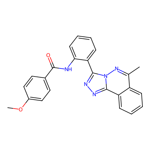 4-Methoxy-N-(2-(6-methyl-[1,2,4]triazolo[3,4-A]phthalazin-3-YL)phenyl)benzamide structure