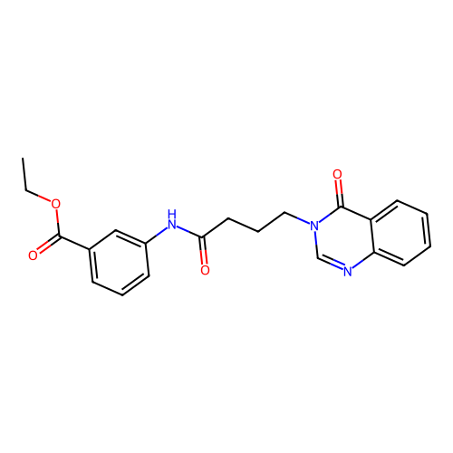 ethyl 3-{[4-(4-oxoquinazolin-3(4H)-yl)butanoyl]amino}benzoate structure