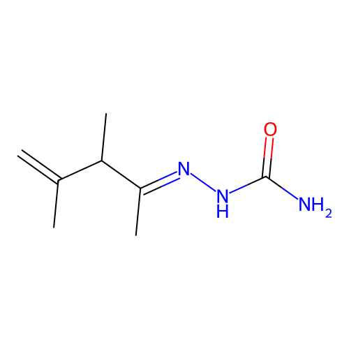 (3,4-Dimethylpent-4-en-2-ylideneamino)urea structure