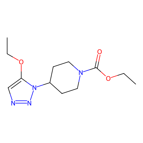 Ethyl 4-(5-ethoxytriazol-1-yl)piperidine-1-carboxylate structure
